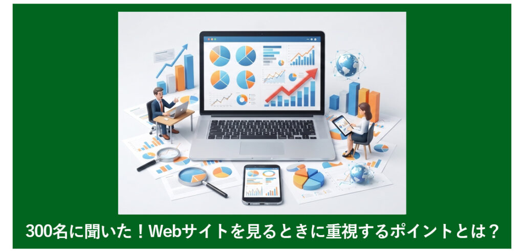【アンケート調査】300名に聞いた！Webサイトを見るときに重視するポイントとは？