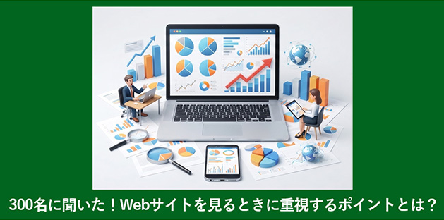 【アンケート調査】300名に聞いた！Webサイトを見るときに重視するポイントとは？